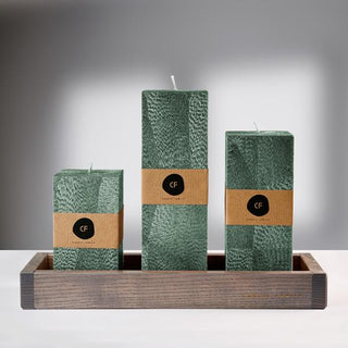 Candle set with tray