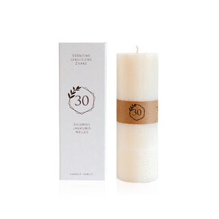 Festive anniversary candle for the 30th anniversary