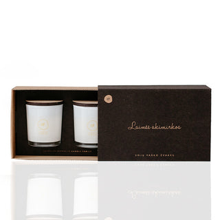 Set of two soy wax candles "Moments of happiness"