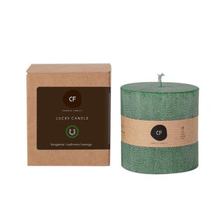 Scented palm wax candle "Good luck GREEN"